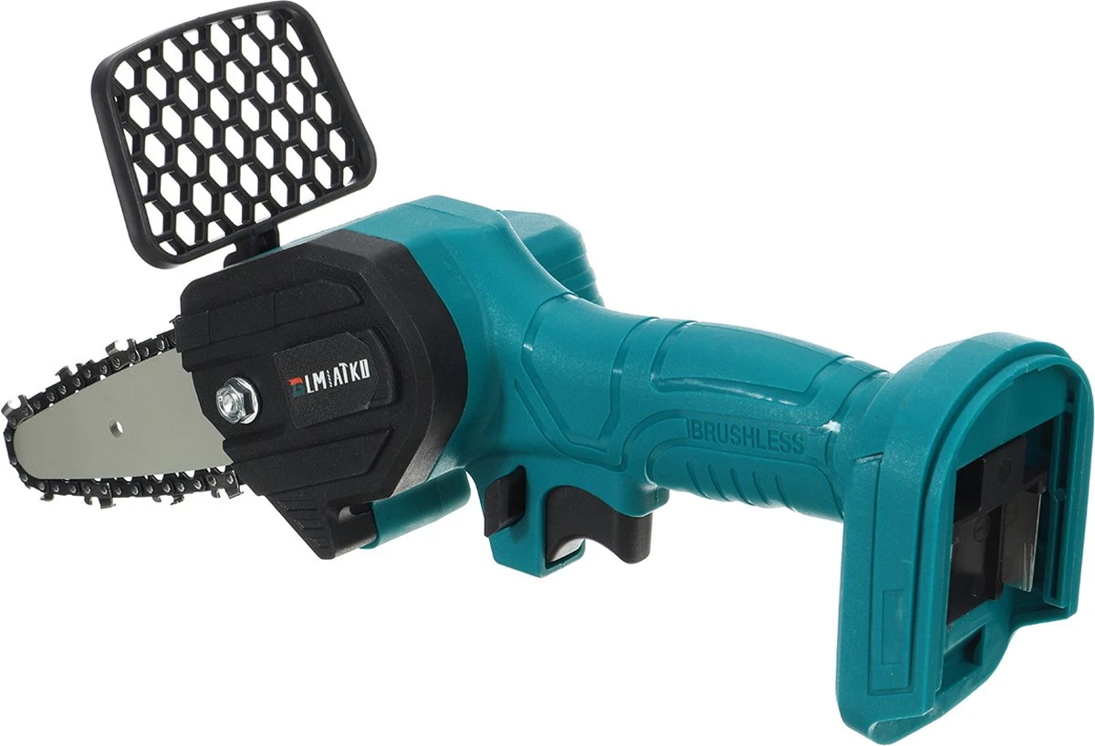 Merkloos Mini Accu Kettingzaag - 4 Inch Elektrische Boomzaag - Handkettingzaag - Met 2 Accu En 1 Oplader - Voor Tuinboom Ranch Bomen Snijden Hout- Blauw 9 Merkloos Mini Accu Kettingzaag - 4 Inch Elektrische Boomzaag - Handkettingzaag - Met 2 Accu En 1 Oplader - Voor Tuinboom Ranch Bomen Snijden Hout- Blauw - Afbeelding 9