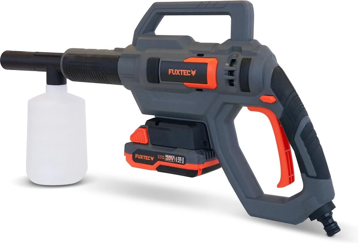 FUXTEC Hogedrukreiniger Accu 20V - Set Met Batterij (2Ah) En Lader (1A) & Accessoires 10 FUXTEC Hogedrukreiniger Accu 20V - Set Met Batterij (2Ah) En Lader (1A) & Accessoires - Afbeelding 10