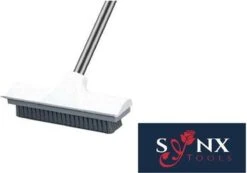 Synx Tools Luiwagen Borstel 2-in-1 Trekker - Badkamer Borstel Vloertrekker Met Steel Schrobborstel - Harde Borstelharen - Vloerwisser Badkamer - Met Telescopische Steel -Tuinartikelen Winkel 1200x841 1