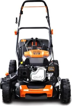 FUXTEC Grasmaaier Benzine - 46cm - Zelfrijdend / Zelftrekkend / Achterwielaandrijving - Mulchfunctie - Opvangbak 50L - FX-RM4646 -Tuinartikelen Winkel 818x1200