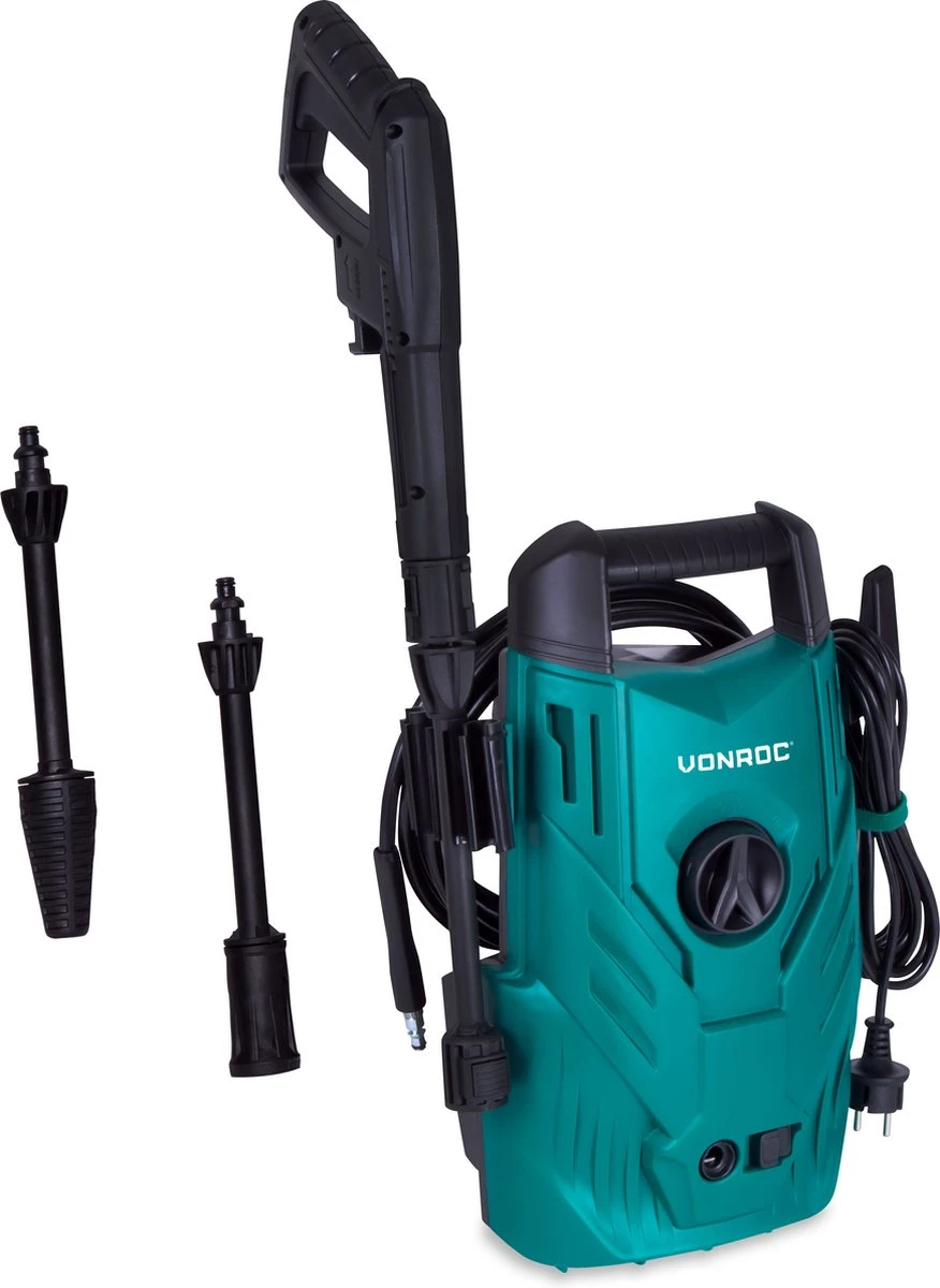 VONROC Hogedrukreiniger V14C-1 - 1400W – 110 Bar – 390 L/h – Compact - Incl. 5m Slang, Spuitstukken En Accessoires 1 VONROC Hogedrukreiniger V14C-1 - 1400W – 110 Bar – 390 L/h – Compact - Incl. 5m Slang, Spuitstukken En Accessoires